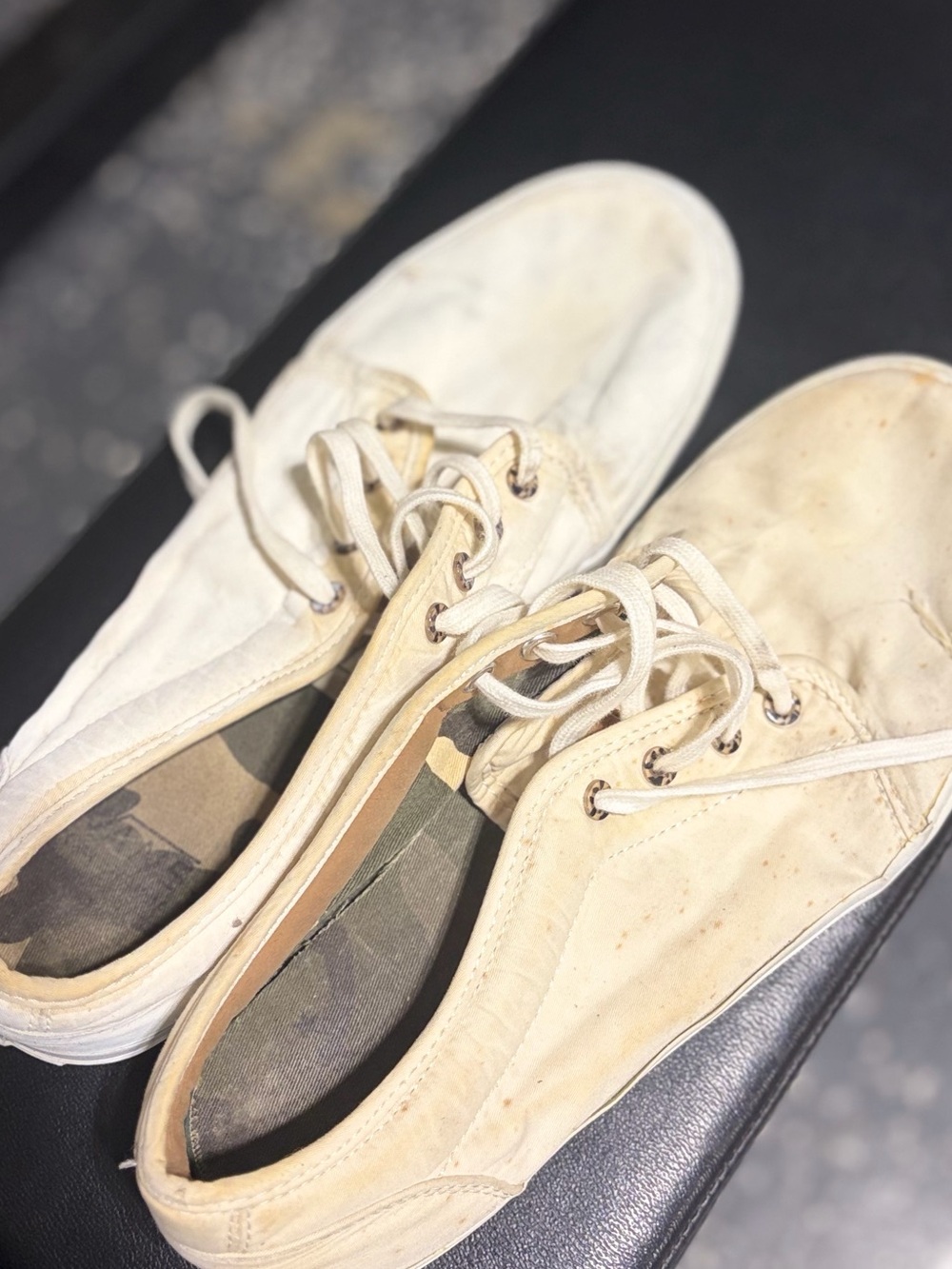 Vans California style white/bleeched 10.5 shoes *shoes are stained